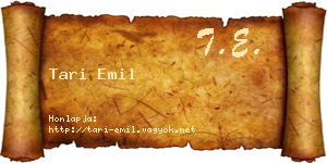 Tari Emil névjegykártya